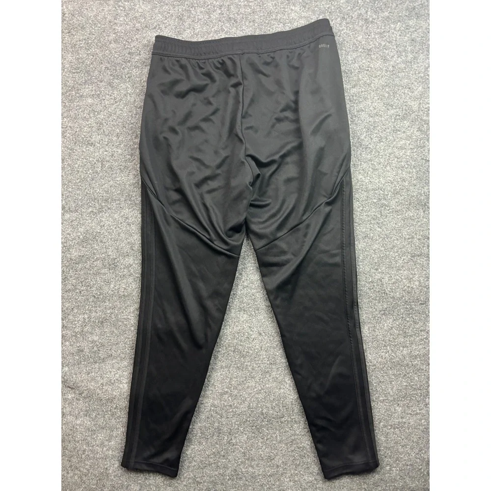 Adidas Track Pants Mens Large Black Regular Fit Tapered Ankle Zip Joggers